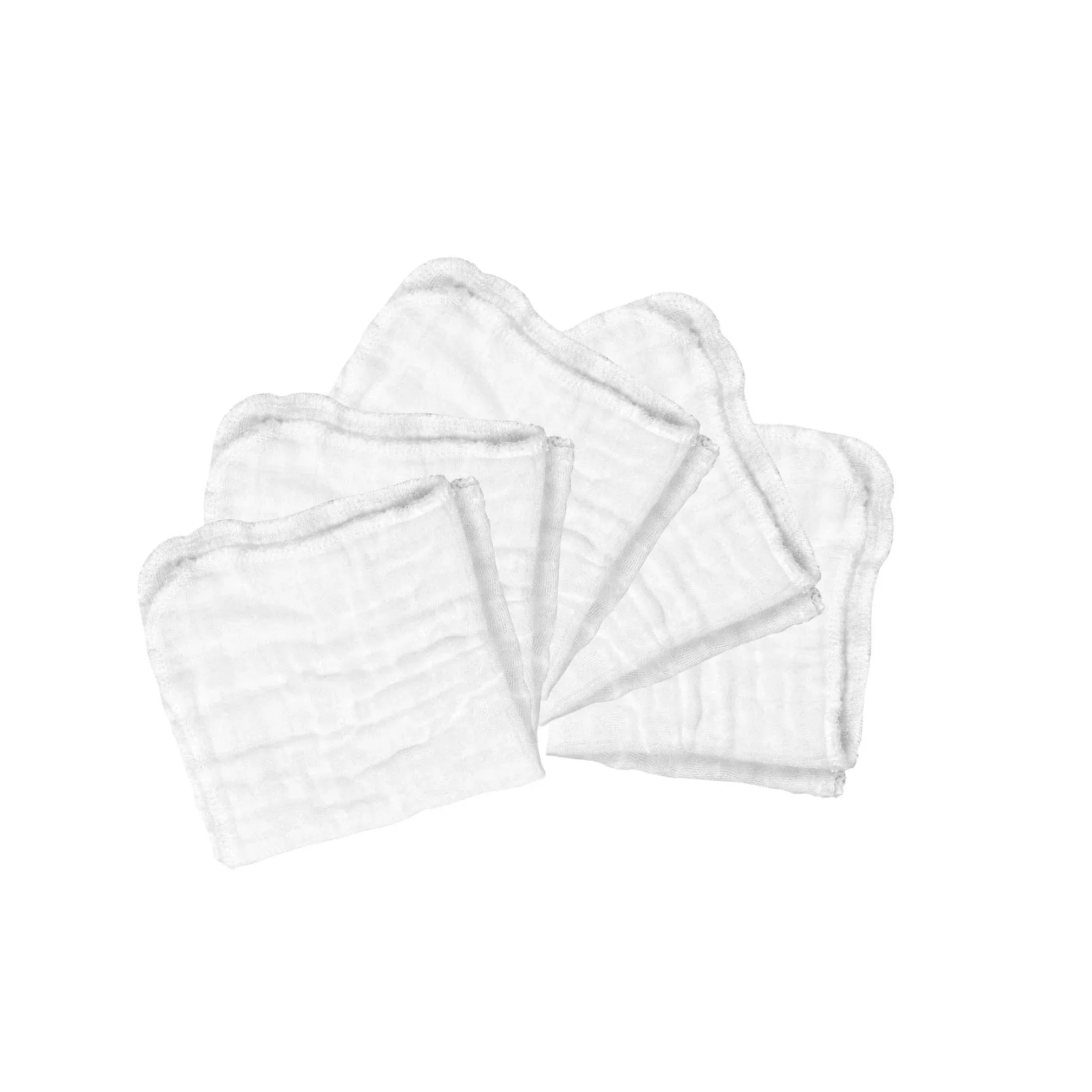 Green Sprouts Organic Cotton Muslin Cloths (5 Pack) - White Set