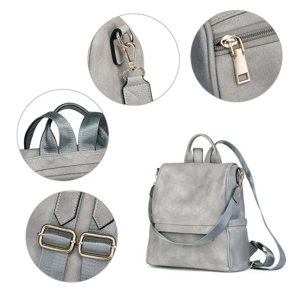 Greene Multi-Purpose Carry Way Vegan Leather Backpack Purse For Women | Two-Toned Vintage