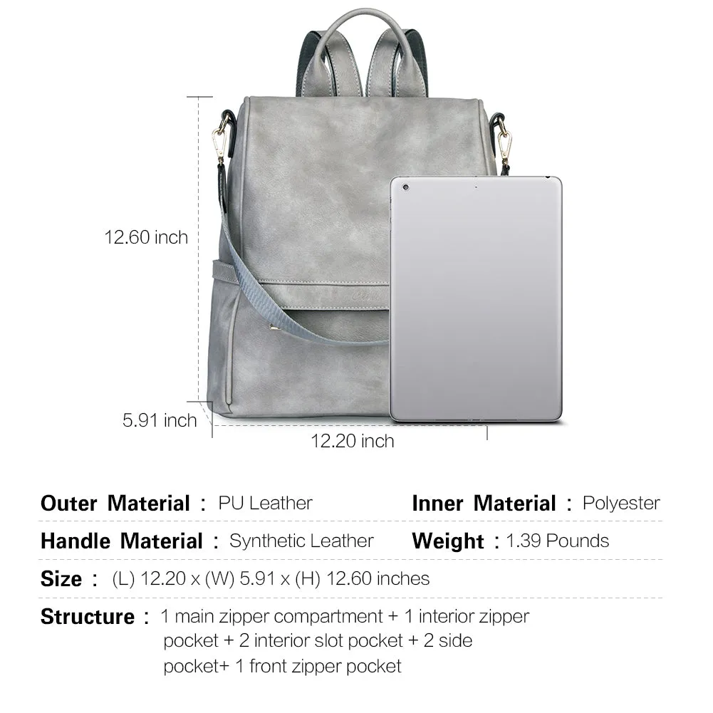 Greene Multi-Purpose Carry Way Vegan Leather Backpack Purse For Women | Two-Toned Vintage