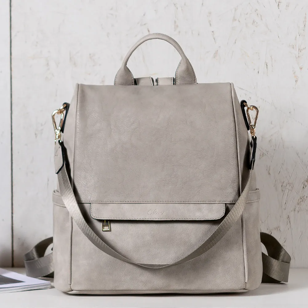 Greene Multi-Purpose Carry Way Vegan Leather Backpack Purse For Women | Two-Toned Vintage