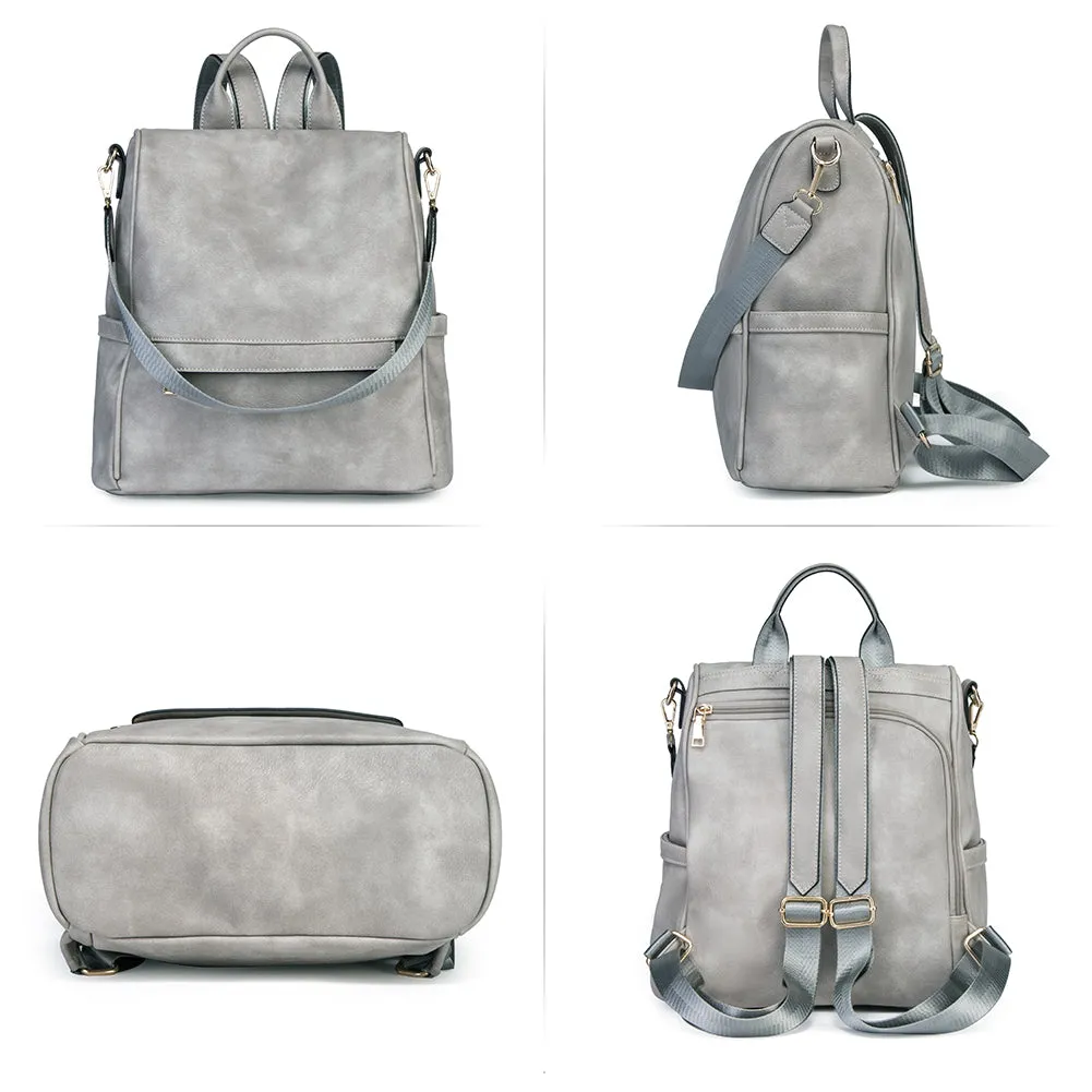 Greene Multi-Purpose Carry Way Vegan Leather Backpack Purse For Women | Two-Toned Vintage