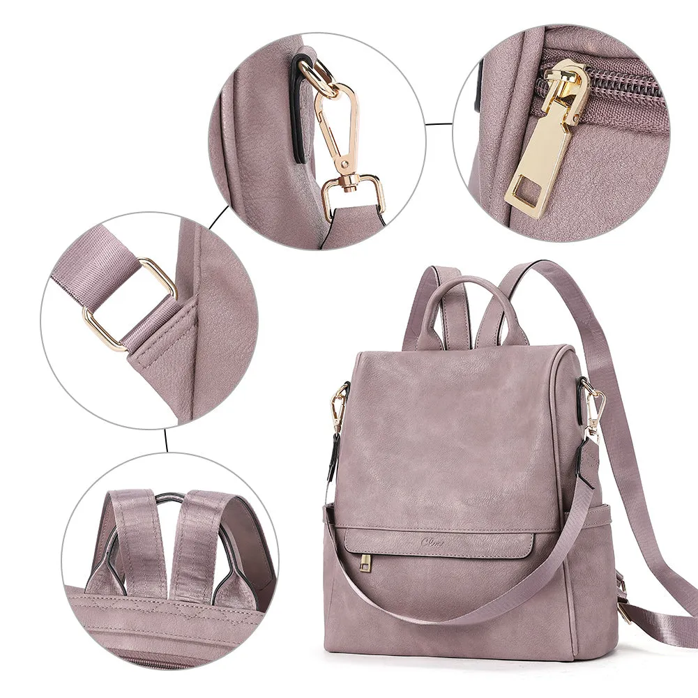 Greene Multi-Purpose Carry Way Vegan Leather Backpack Purse For Women | Two-Toned Vintage