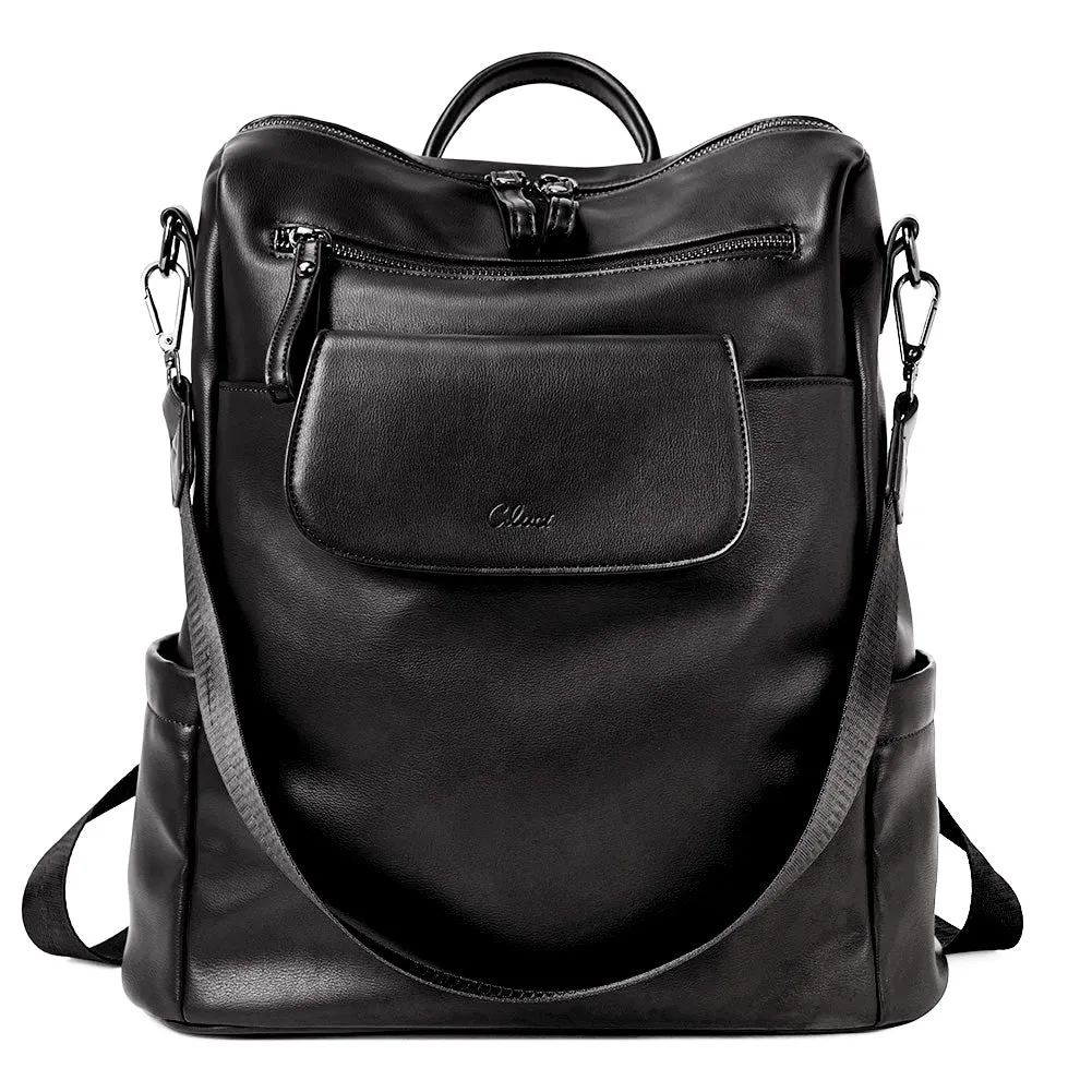 Greene Vegan Leather Travel Backpack Switchable Shoulder Bag