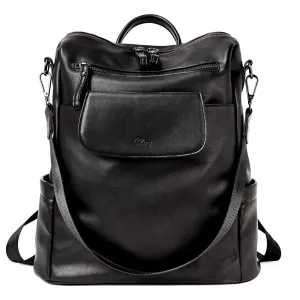 Greene Vegan Leather Travel Backpack Switchable Shoulder Bag
