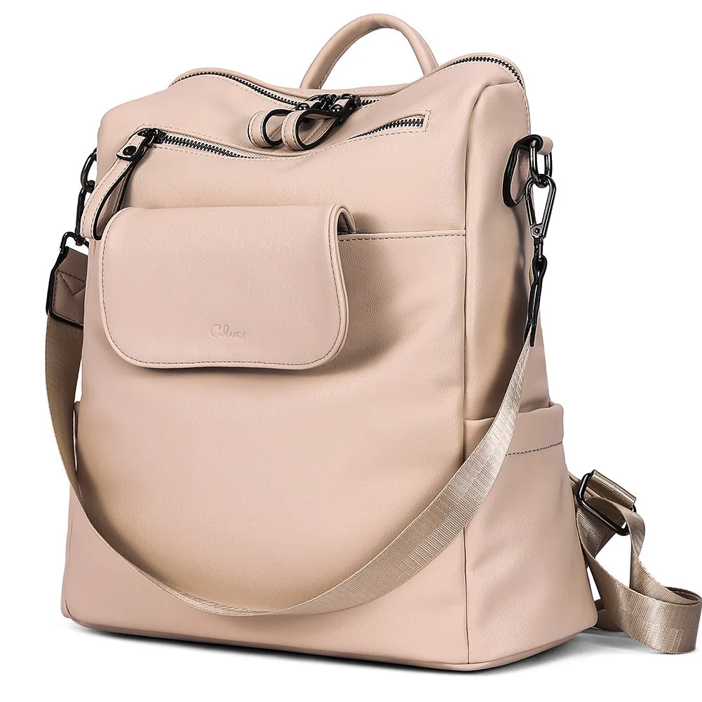 Greene Vegan Leather Travel Backpack Switchable Shoulder Bag