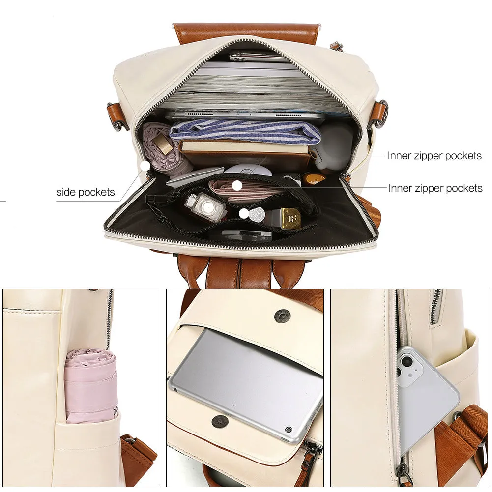 Greene Vegan Leather Travel Backpack Switchable Shoulder Bag