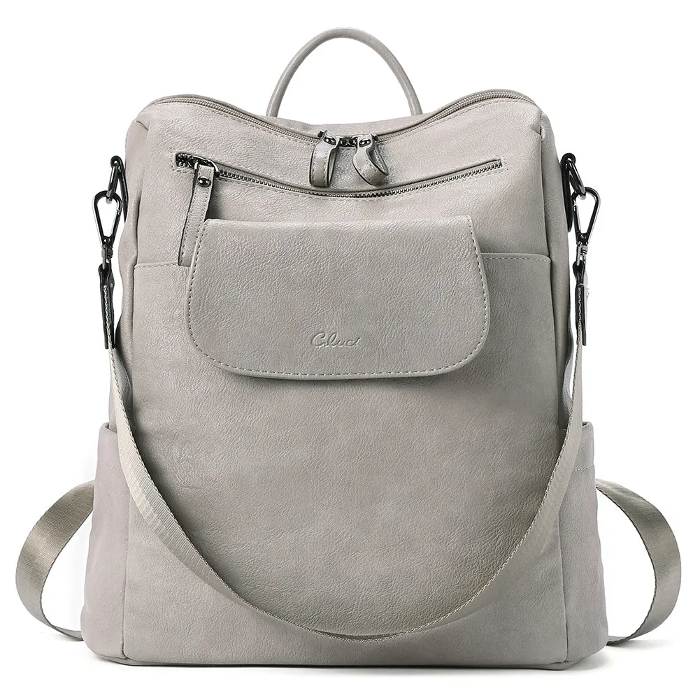 Greene Vegan Leather Travel Backpack Switchable Shoulder Bag
