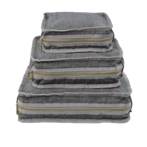Grey Chambray Packing Cube Stacking Set