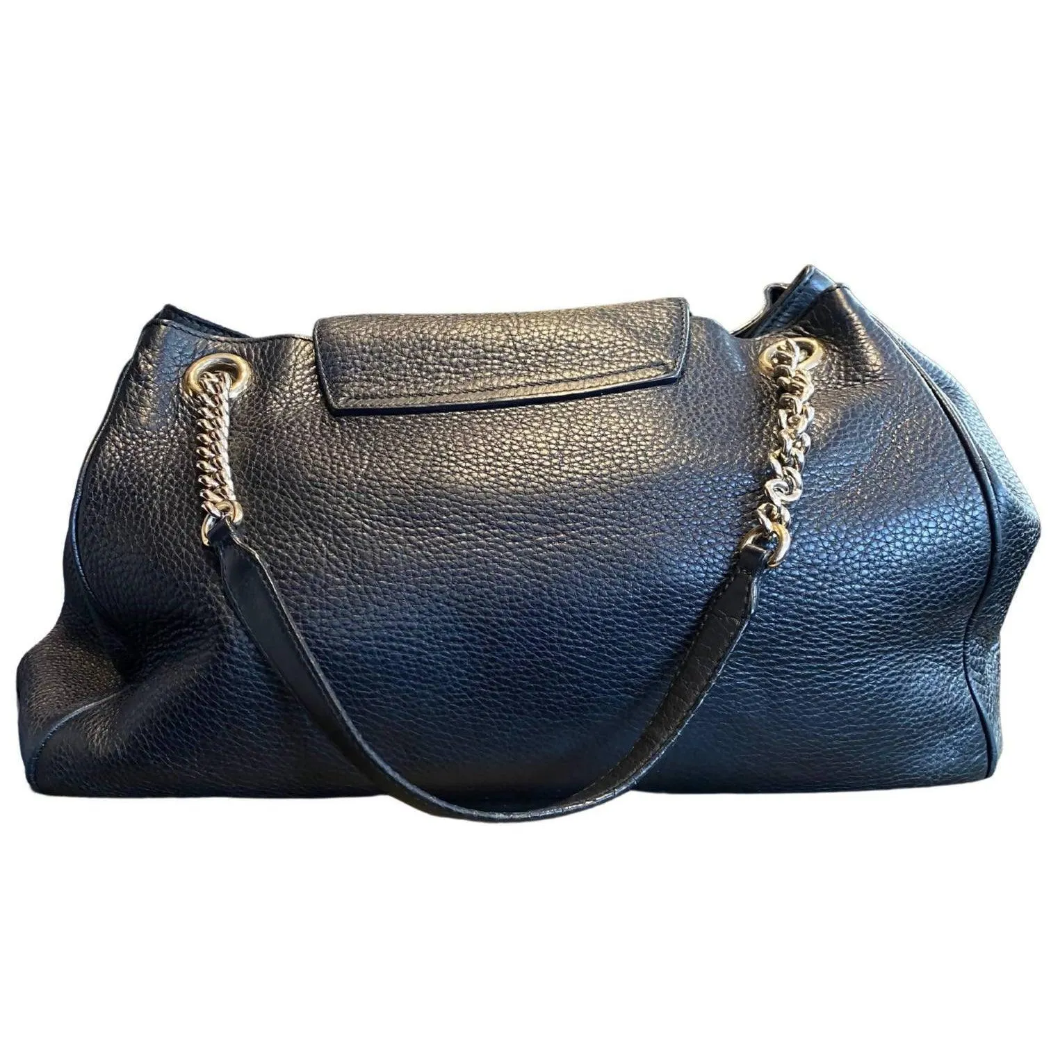 GUCCI Black Leather Medium 'Emily' Shoulder Bag