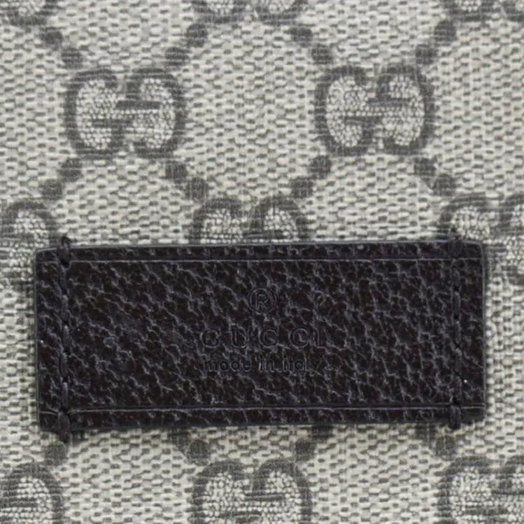 GUCCI Diaper GG Supreme Monogram Canvas Shoulder Bag Beige 123326