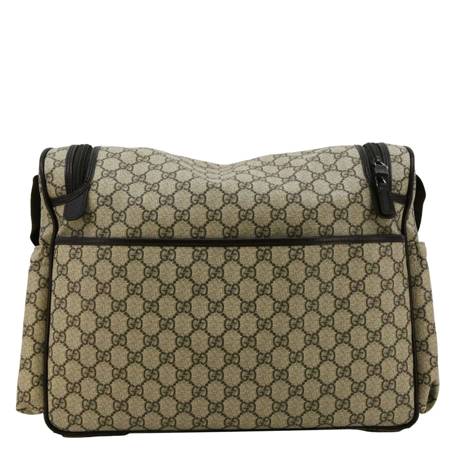 GUCCI Diaper GG Supreme Monogram Canvas Shoulder Bag Beige 123326