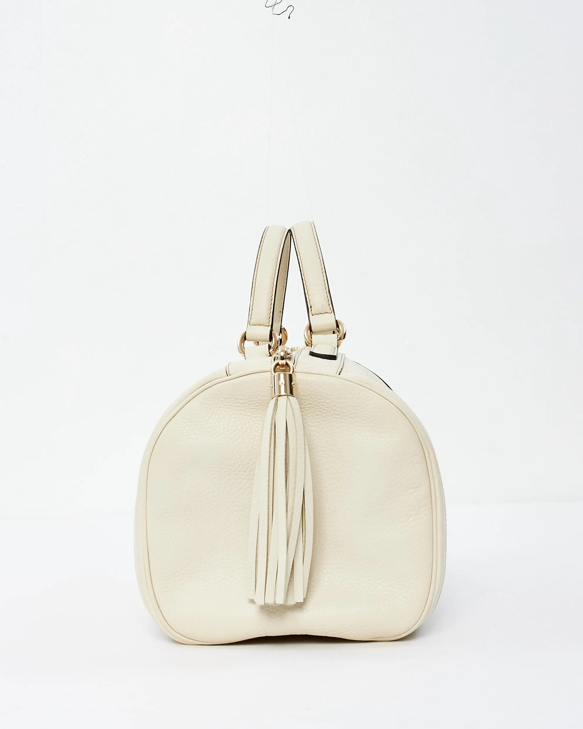Gucci Off-White Leather Soho Boston Bag