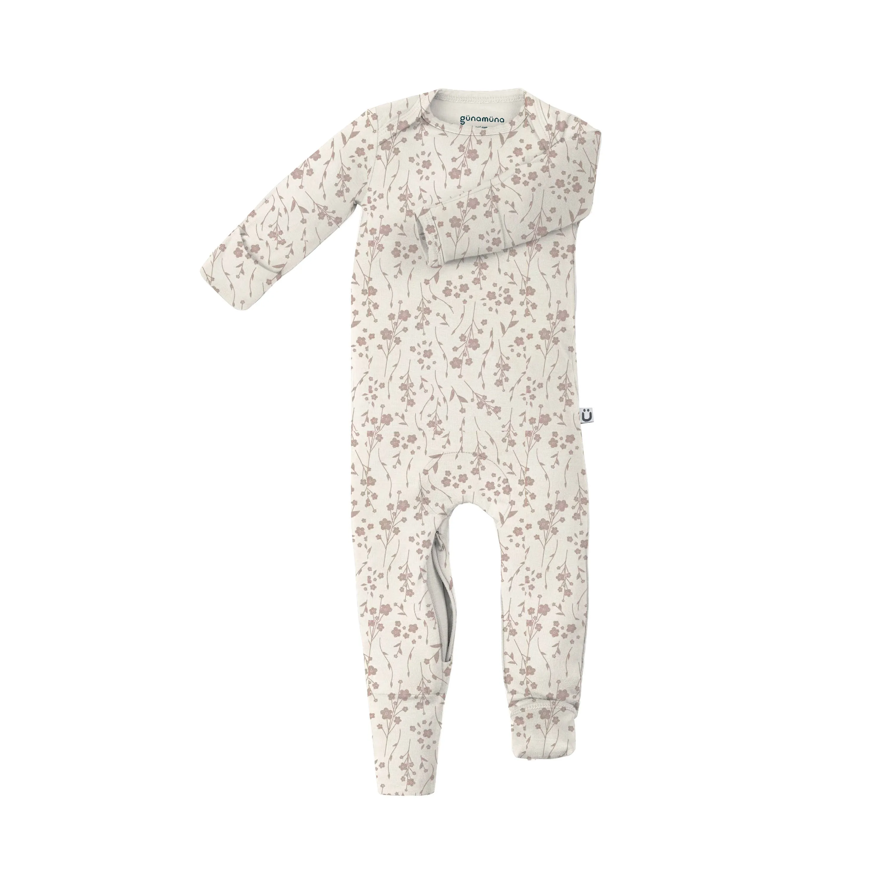 Gunamuna Convertible Romper Footie - Posies