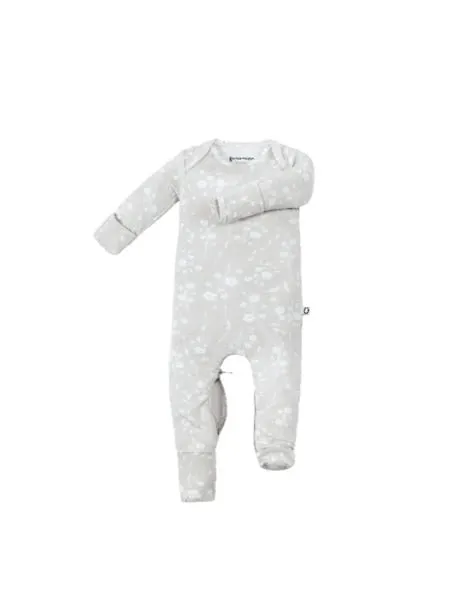 Gunamuna “Magnolia” Convertible Bamboo Footie: Size 0/3M to 18/24M