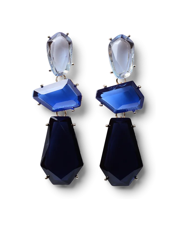 Gwen Blue Drop Earrings