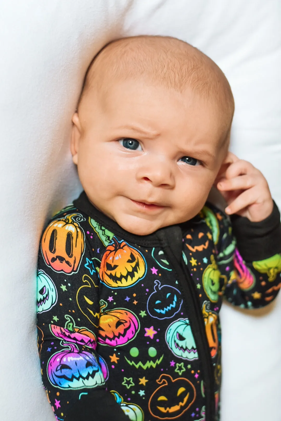 Halloween Pumpkins | Convertible Bamboo Zipper Baby Pajamas