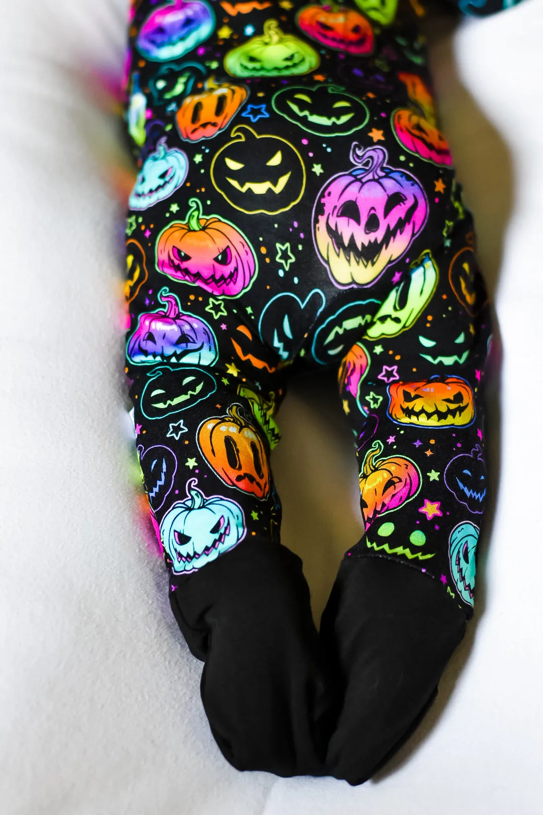 Halloween Pumpkins | Convertible Bamboo Zipper Baby Pajamas