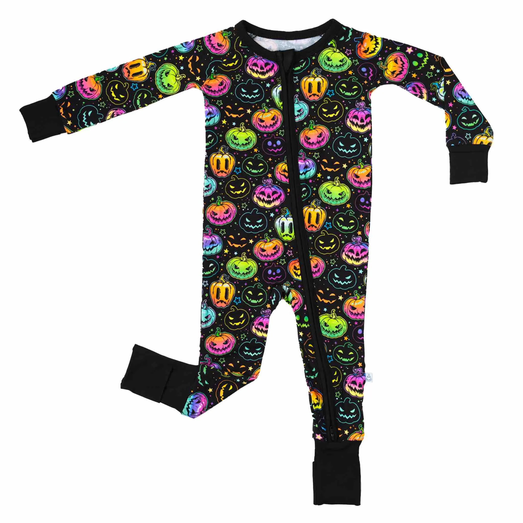 Halloween Pumpkins | Convertible Bamboo Zipper Baby Pajamas