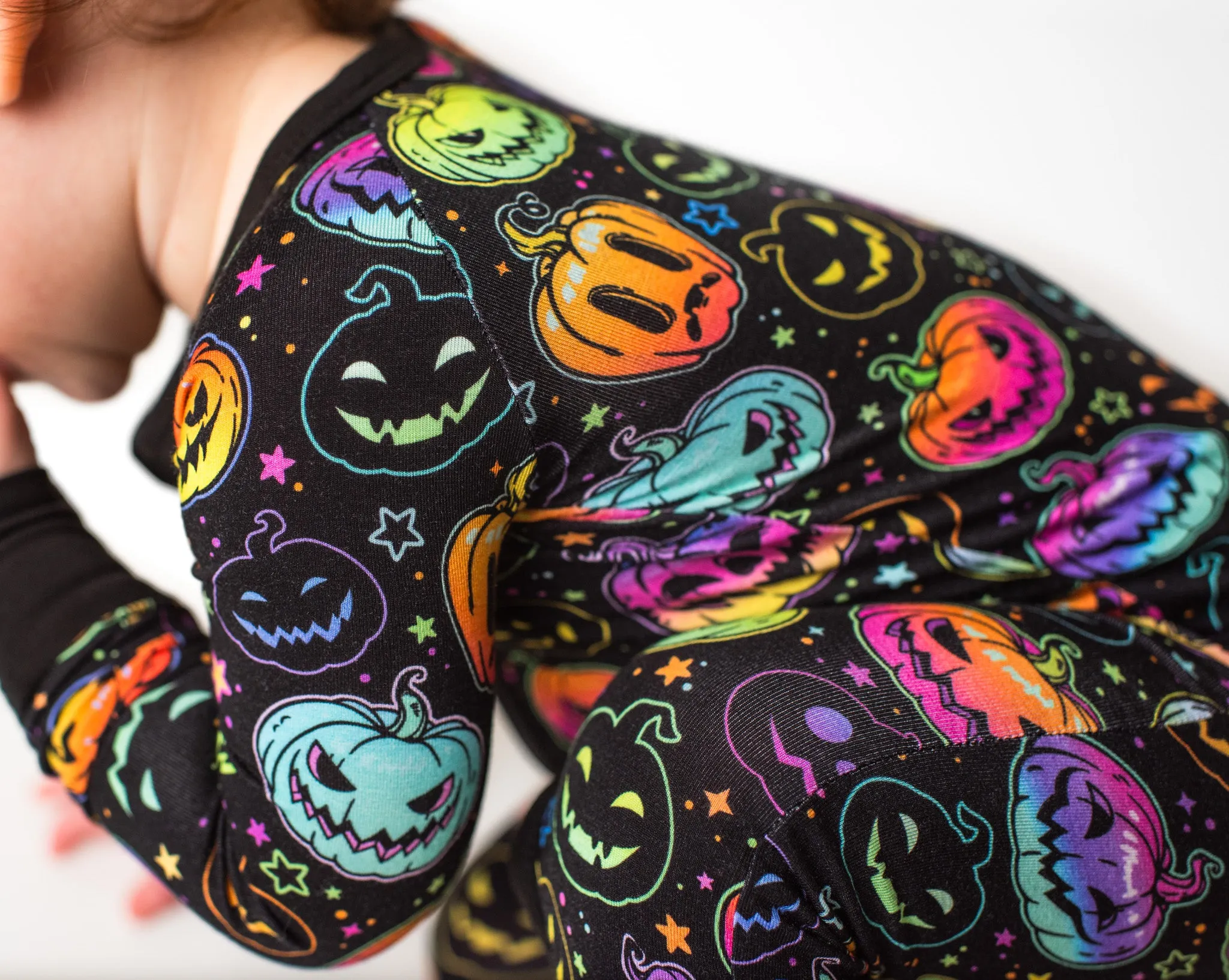 Halloween Pumpkins | Convertible Bamboo Zipper Baby Pajamas