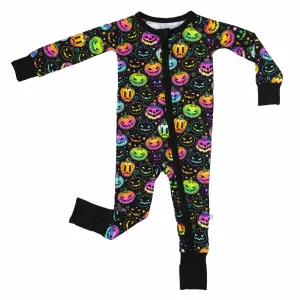 Halloween Pumpkins | Convertible Bamboo Zipper Baby Pajamas