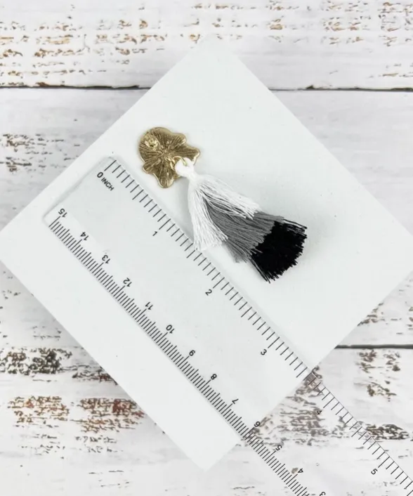 Halloween Theme Enamel with Tassel Post Earring