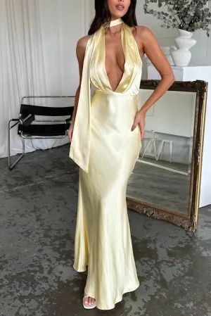 Halter Neck Floor-Length Gown