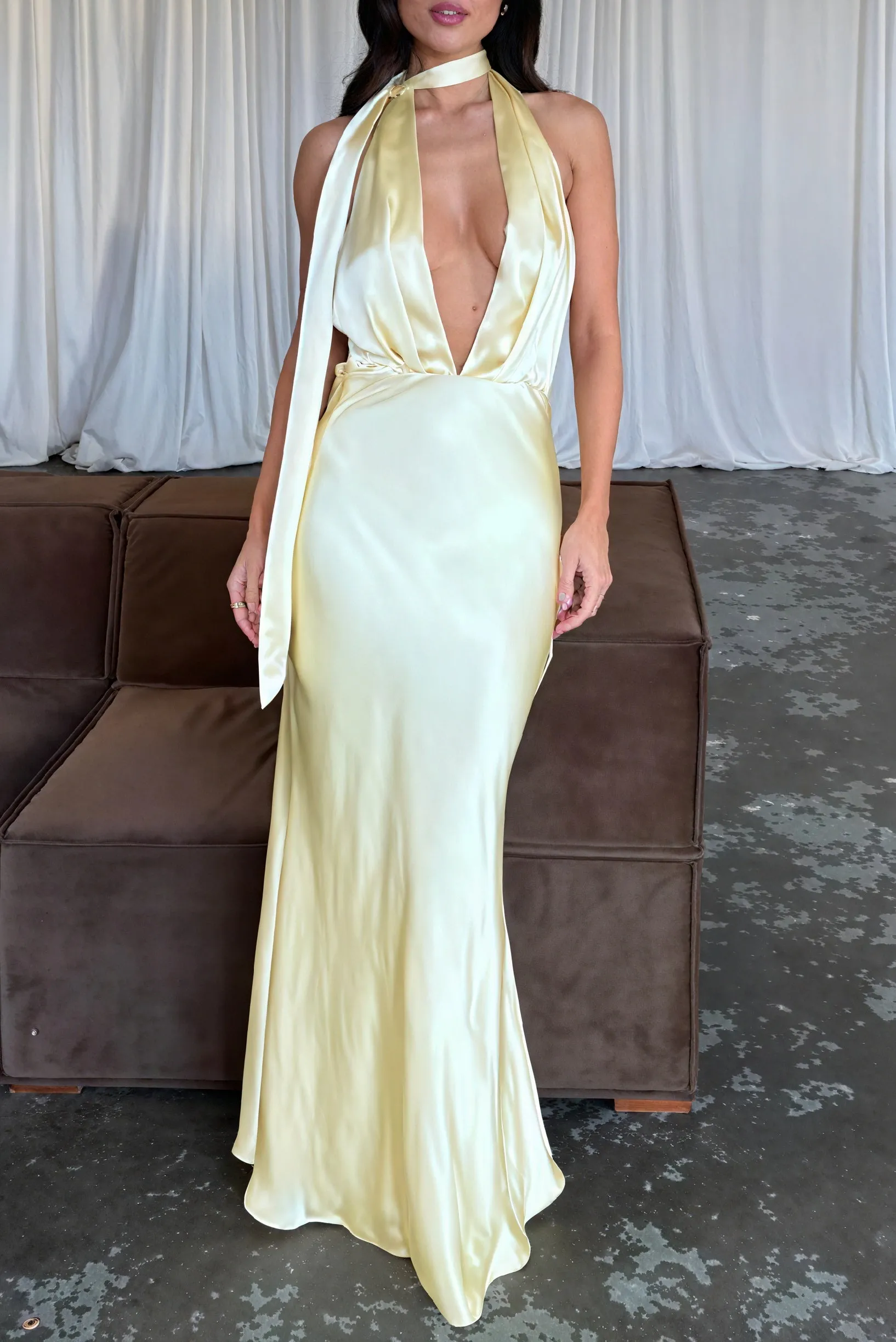 Halter Neck Floor-Length Gown