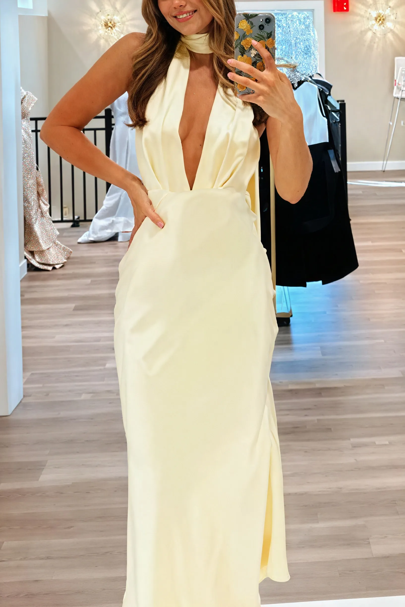 Halter Neck Floor-Length Gown