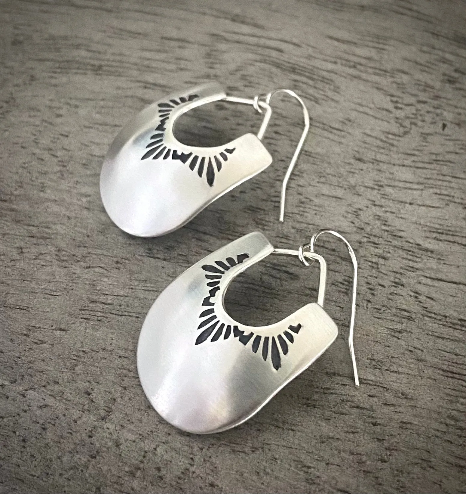 Hand Stamped Earrings