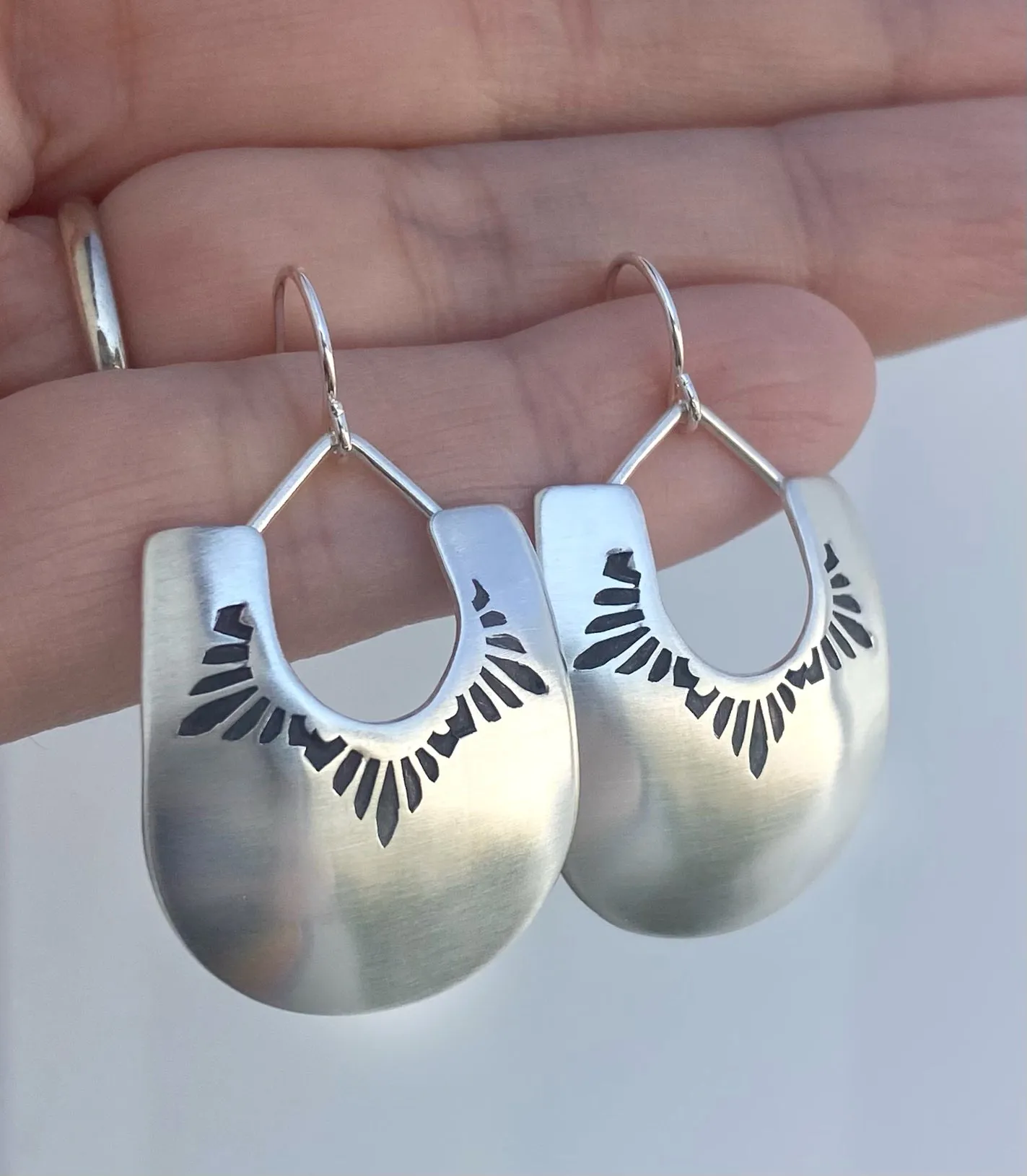 Hand Stamped Earrings