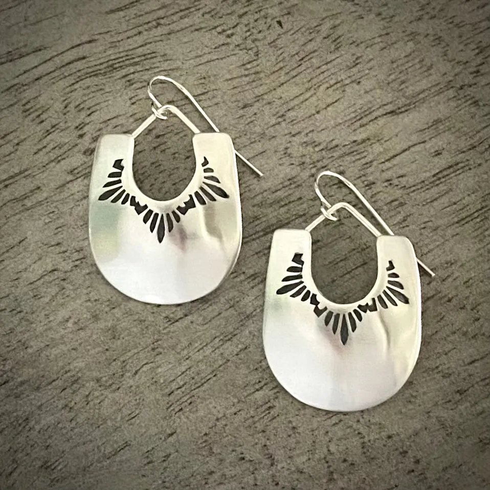 Hand Stamped Earrings
