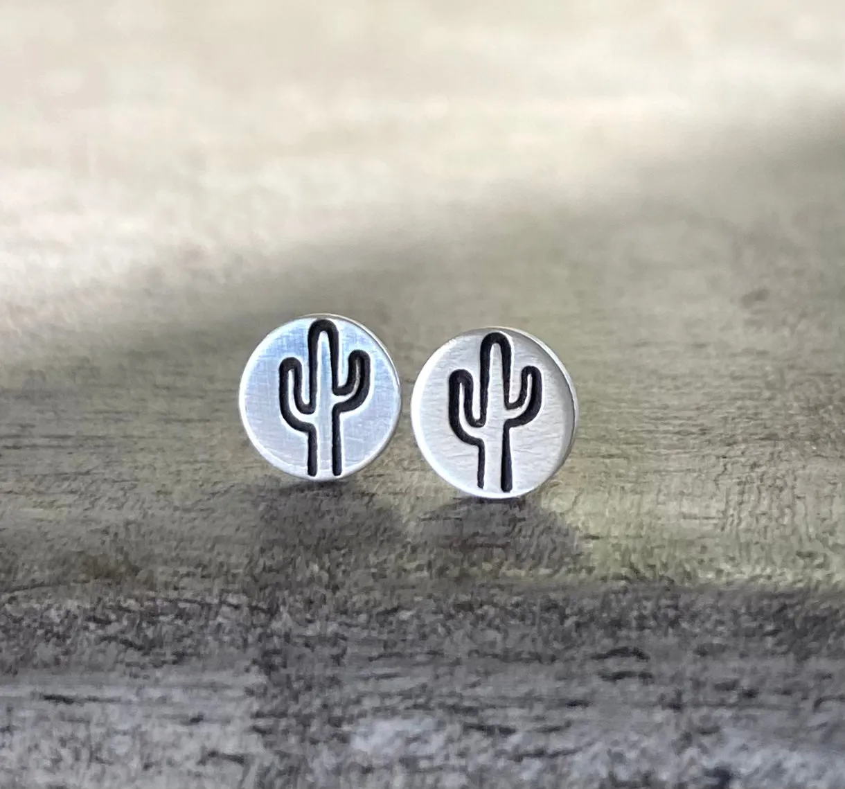 Hand Stamped Studs