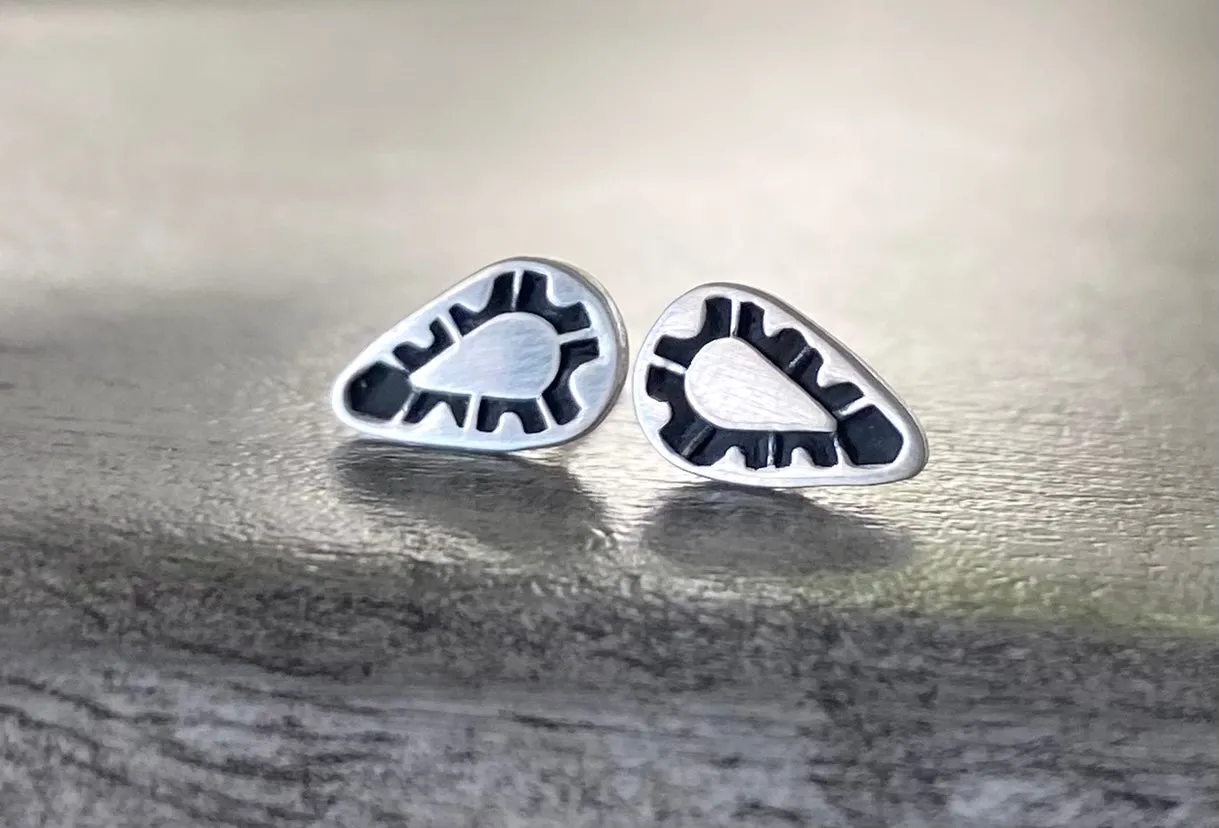 Hand Stamped Studs