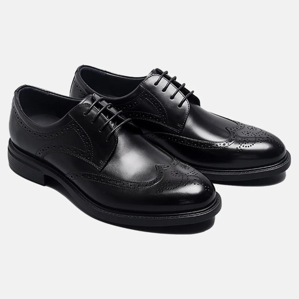 Handmade Leather Wingtip Oxfords for Men