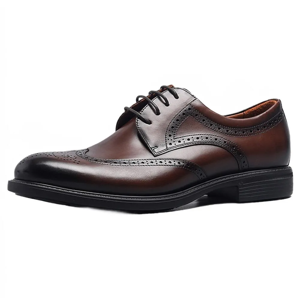 Handmade Leather Wingtip Oxfords for Men