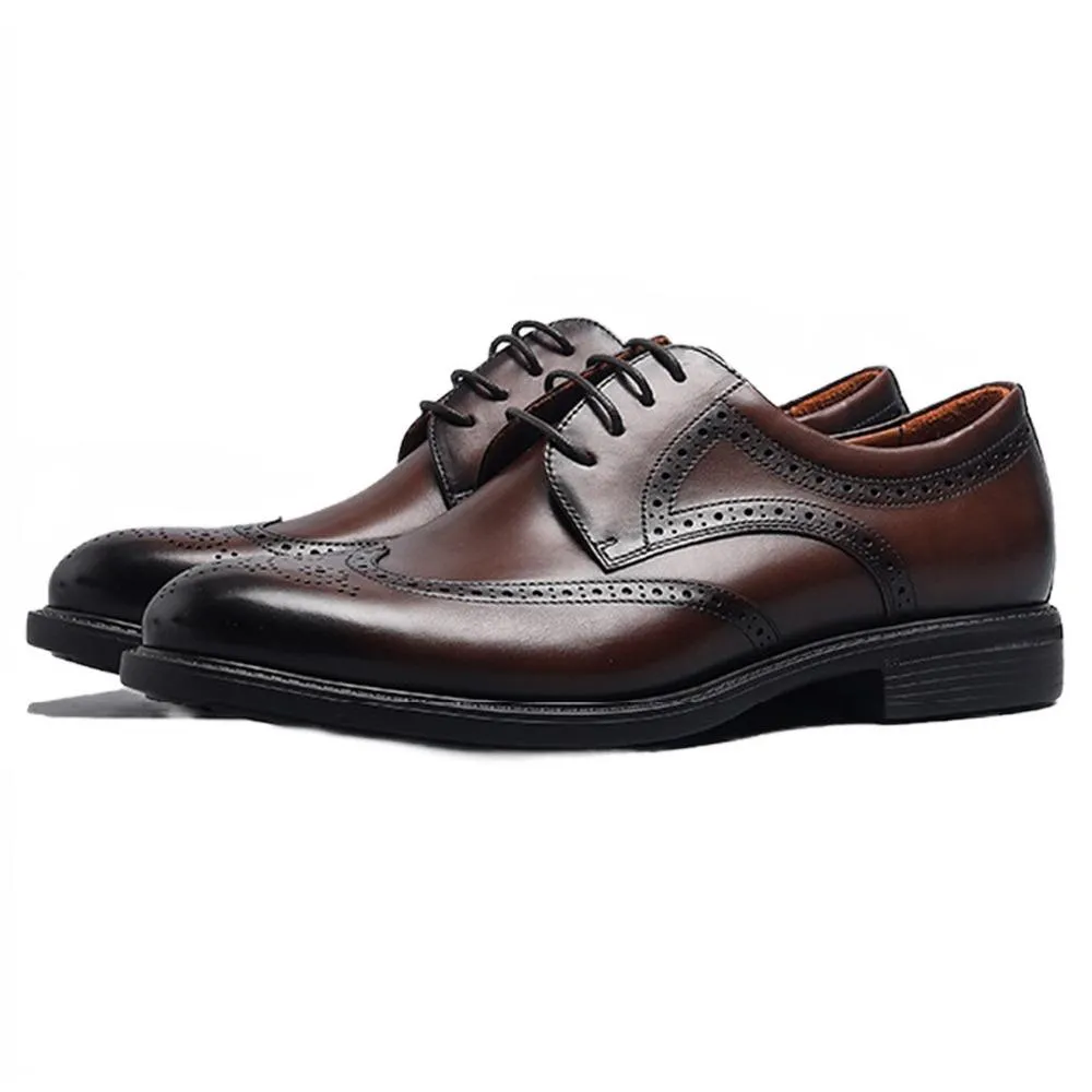 Handmade Leather Wingtip Oxfords for Men
