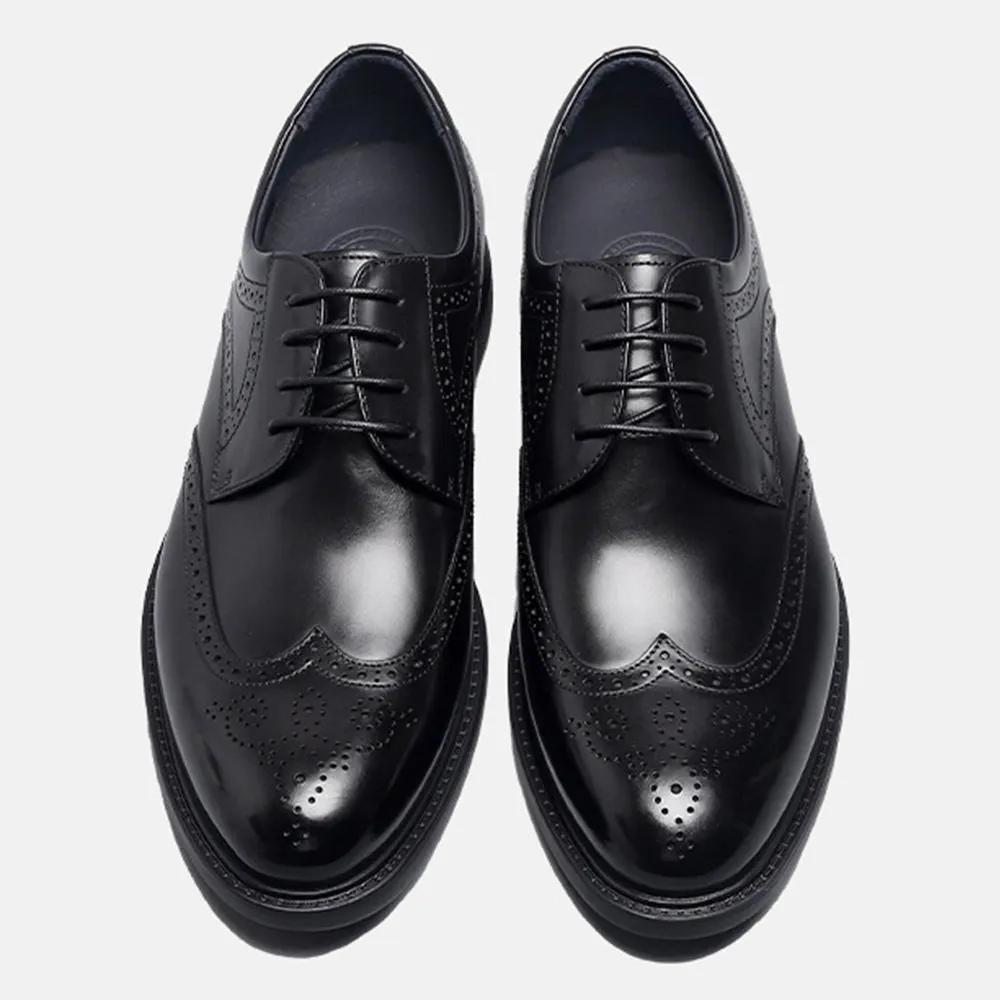 Handmade Leather Wingtip Oxfords for Men