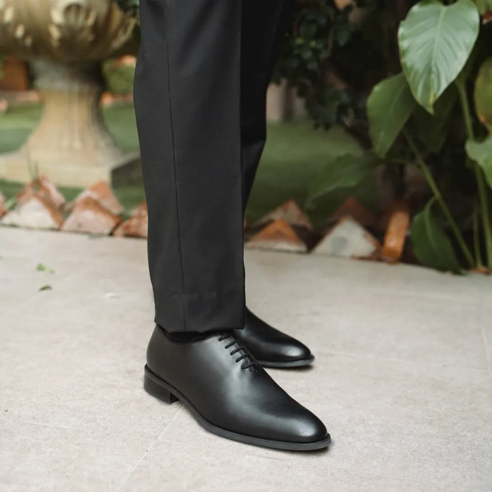 Harmain Leathers - Black Wholecut Oxford Shoes