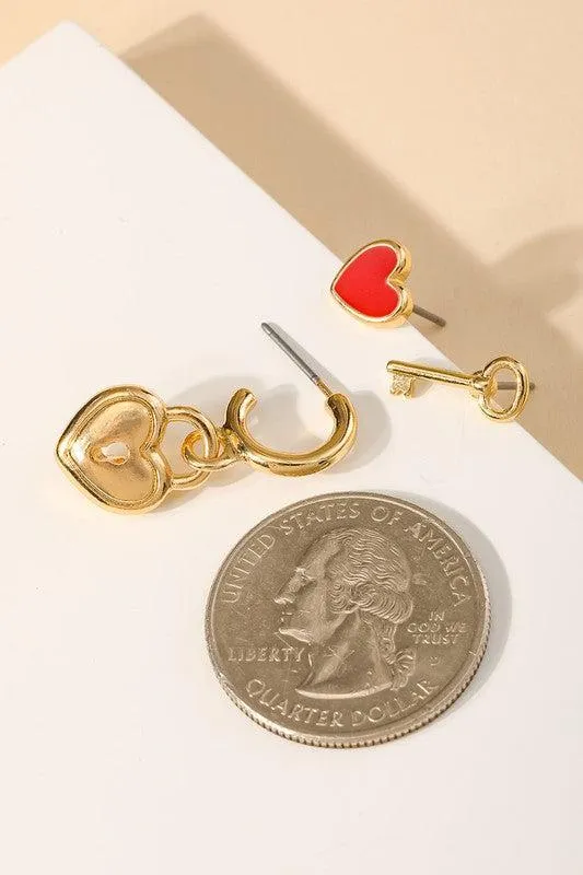 Heart Earring Set