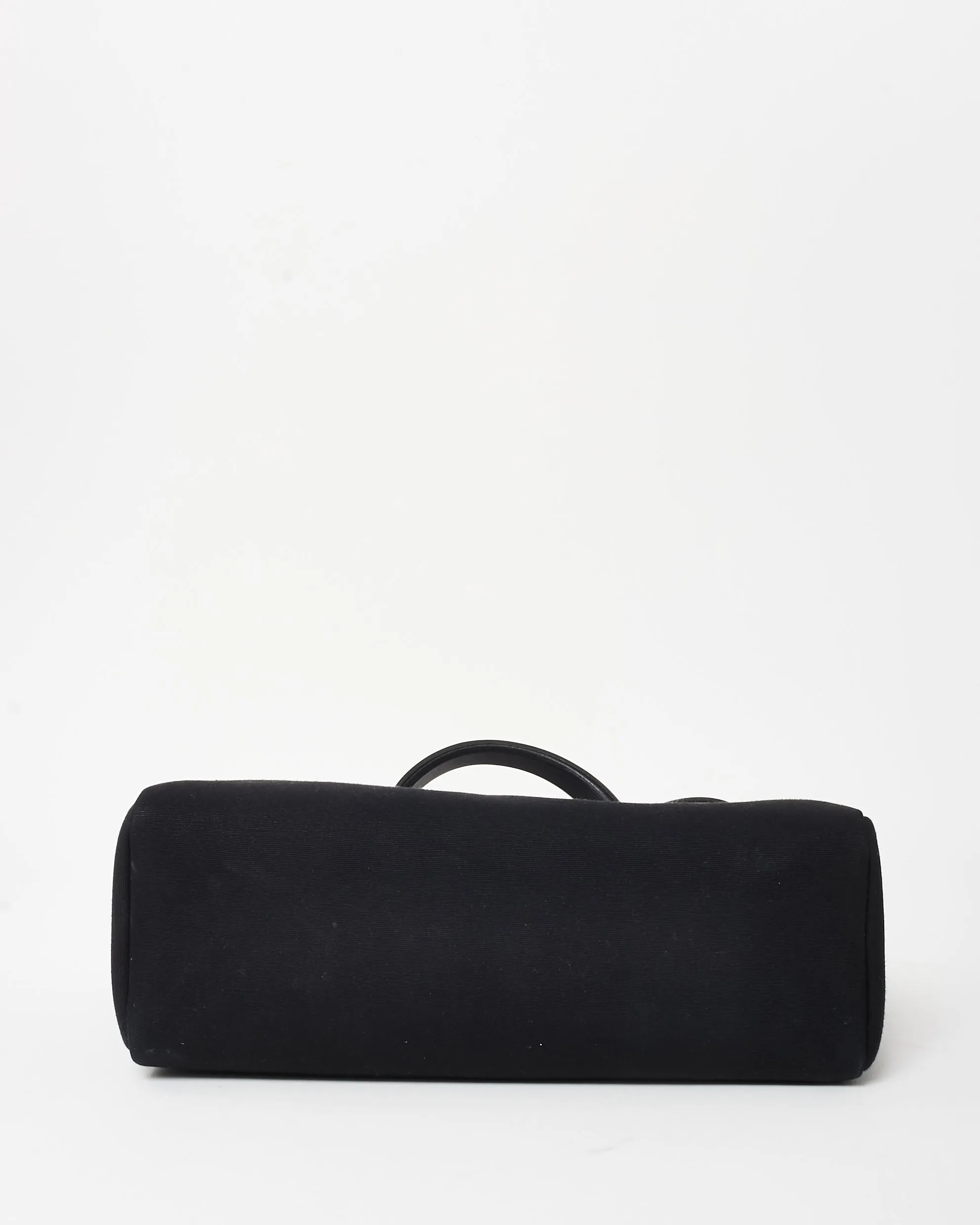 Hermès Vintage Black Canvas and Leather 31 Herbag