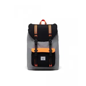 HERSCHEL LITTLE AMERICA MID-VOLUME Sharkskin Enzyme Ripstop/Black Enzyme Ripstop/Shocking Orange