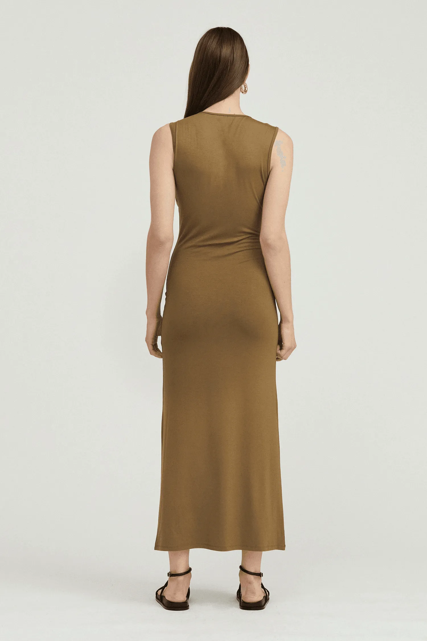 HIDDEN GEM TANK MAXI DRESS | MOSS