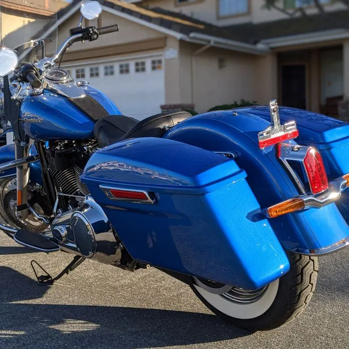 Hogworkz Unpainted Harley® Softail Standard Saddlebag Conversion Kit w/ Chrome Hardware for '84-'17
