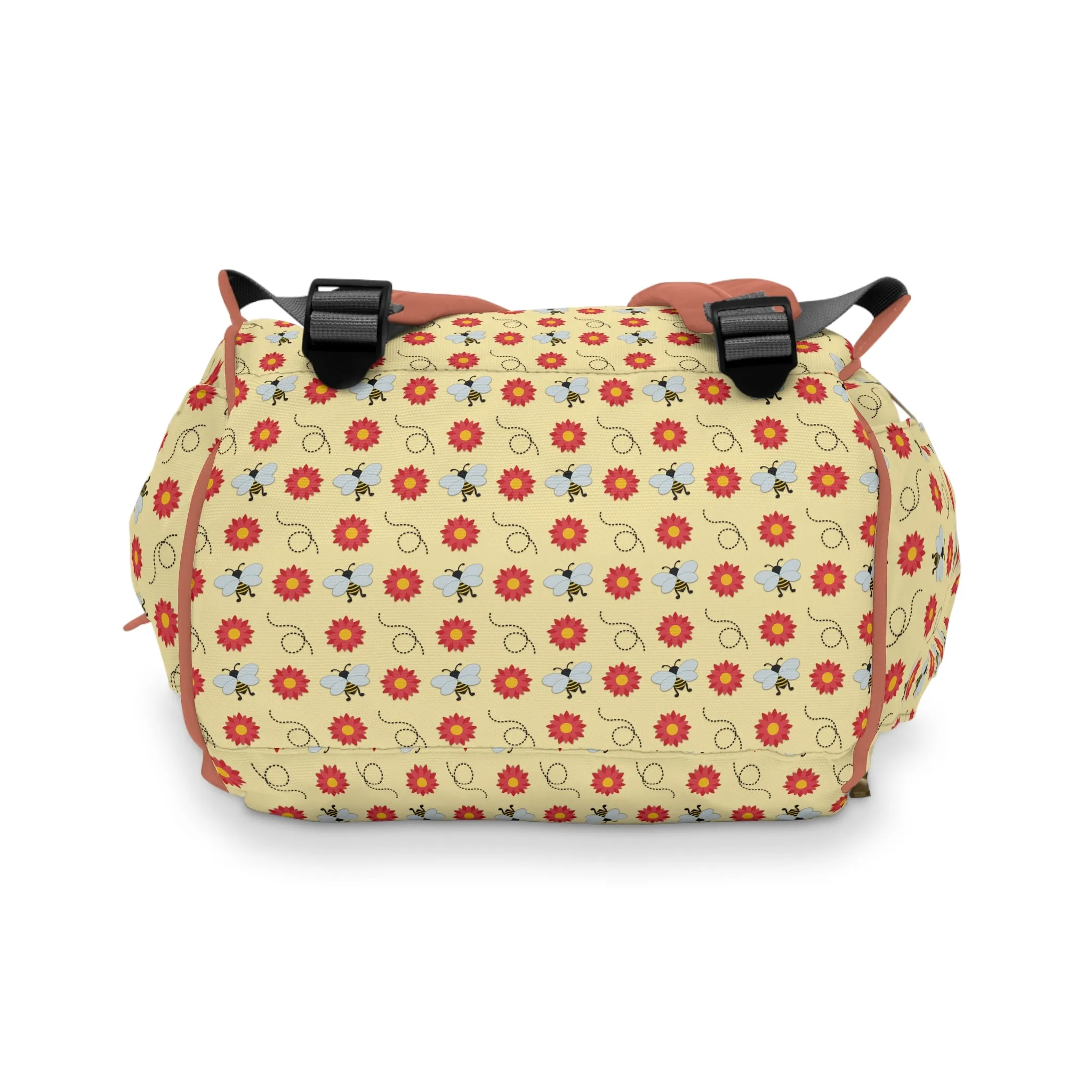 Honey Bee Diaper Backpack - Eco-Friendly & Stylish Baby Bag with Buzzing Bee Motifs, Perfect for Nature-Loving Parents