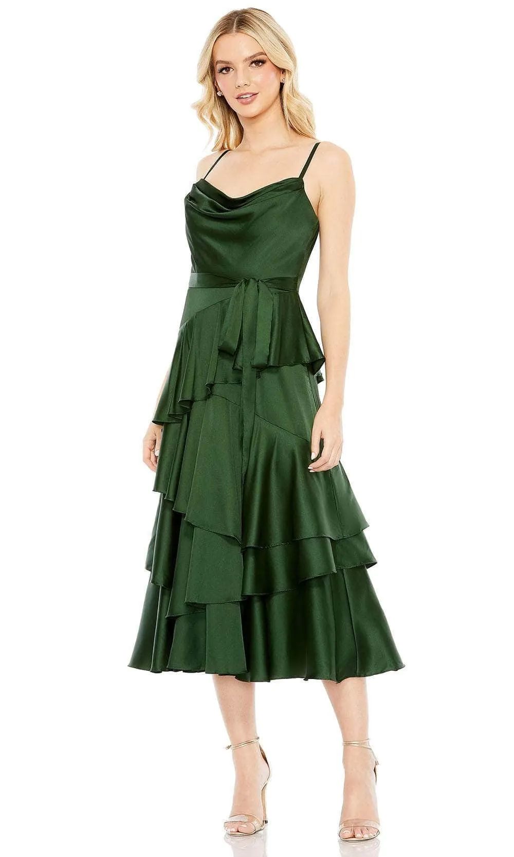 Ieena Duggal 68300 - Tea-Length Evening Dress