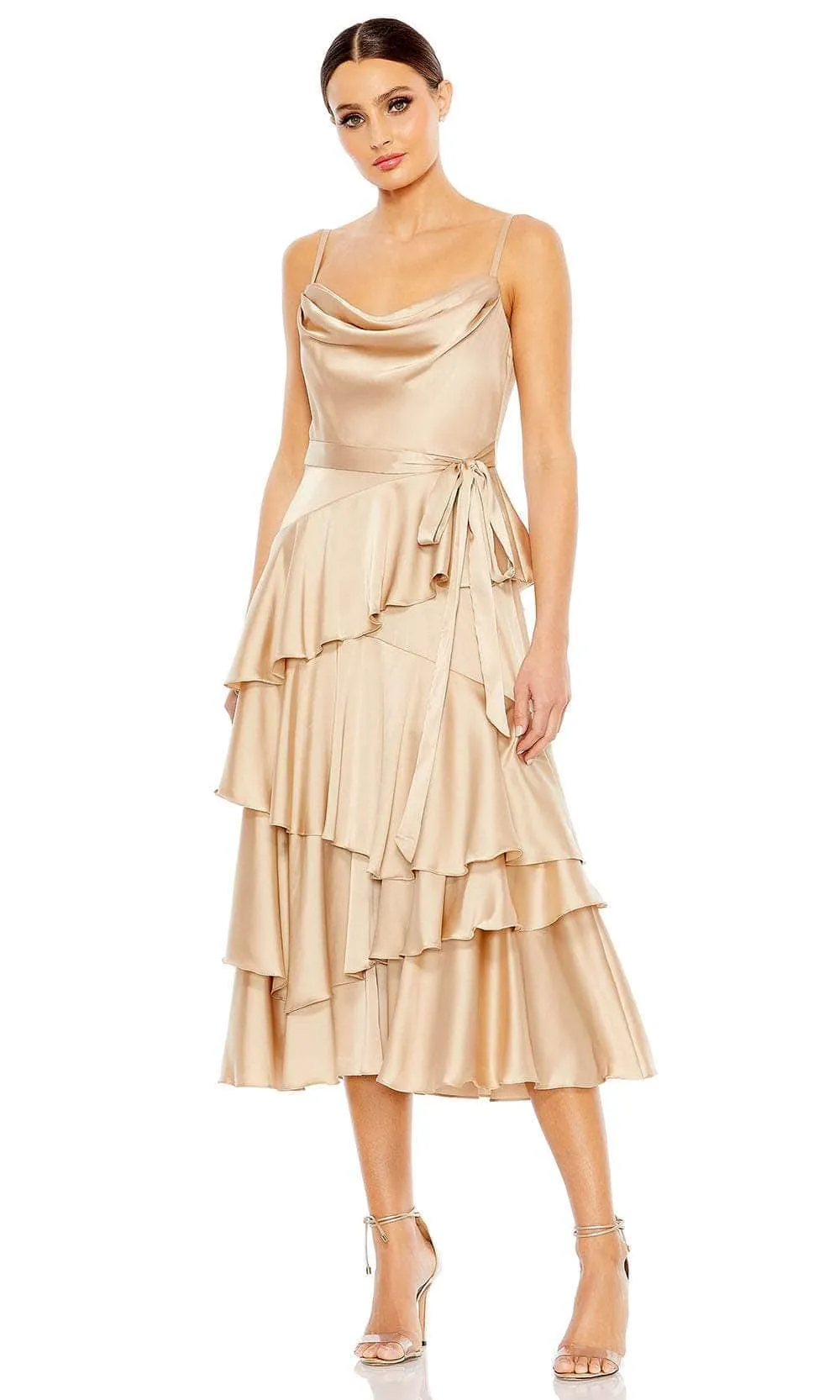 Ieena Duggal 68300 - Tea-Length Evening Dress
