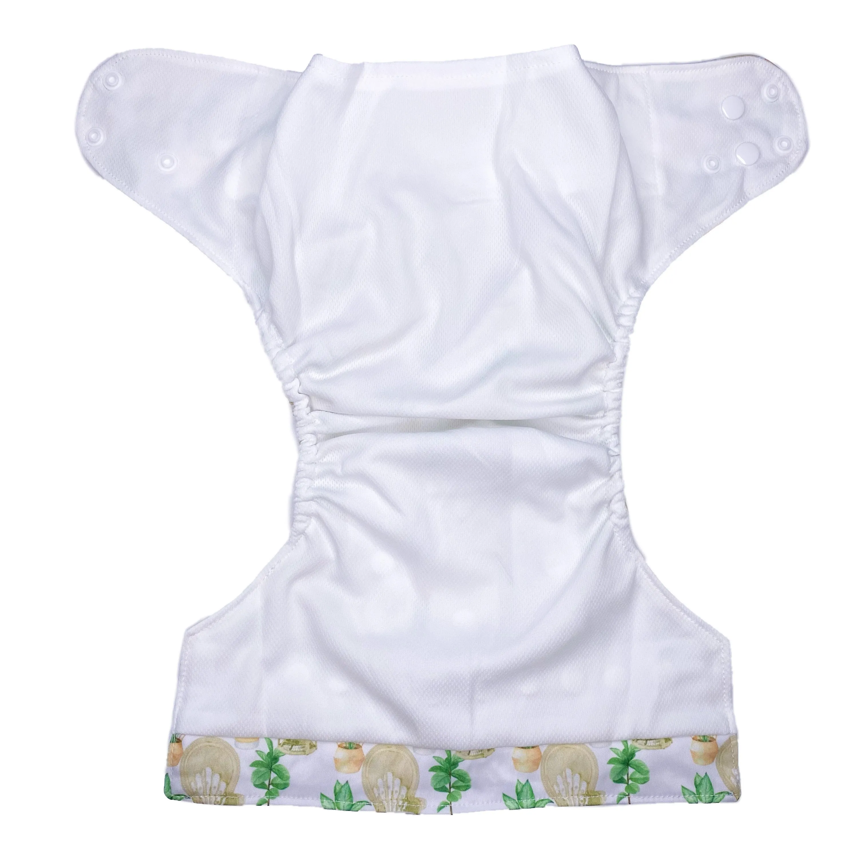 IN-STOCK Forever My Babies Cloth Diaper - Boho Peacock Chairs & House Plants (Upright Print on Front & Back)