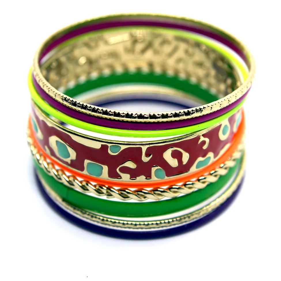 Iris: Assorted Multicolor Bangle Bracelet
