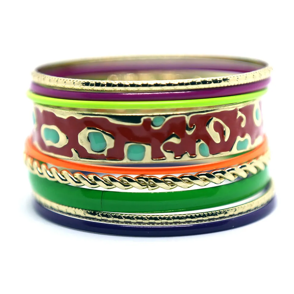 Iris: Assorted Multicolor Bangle Bracelet