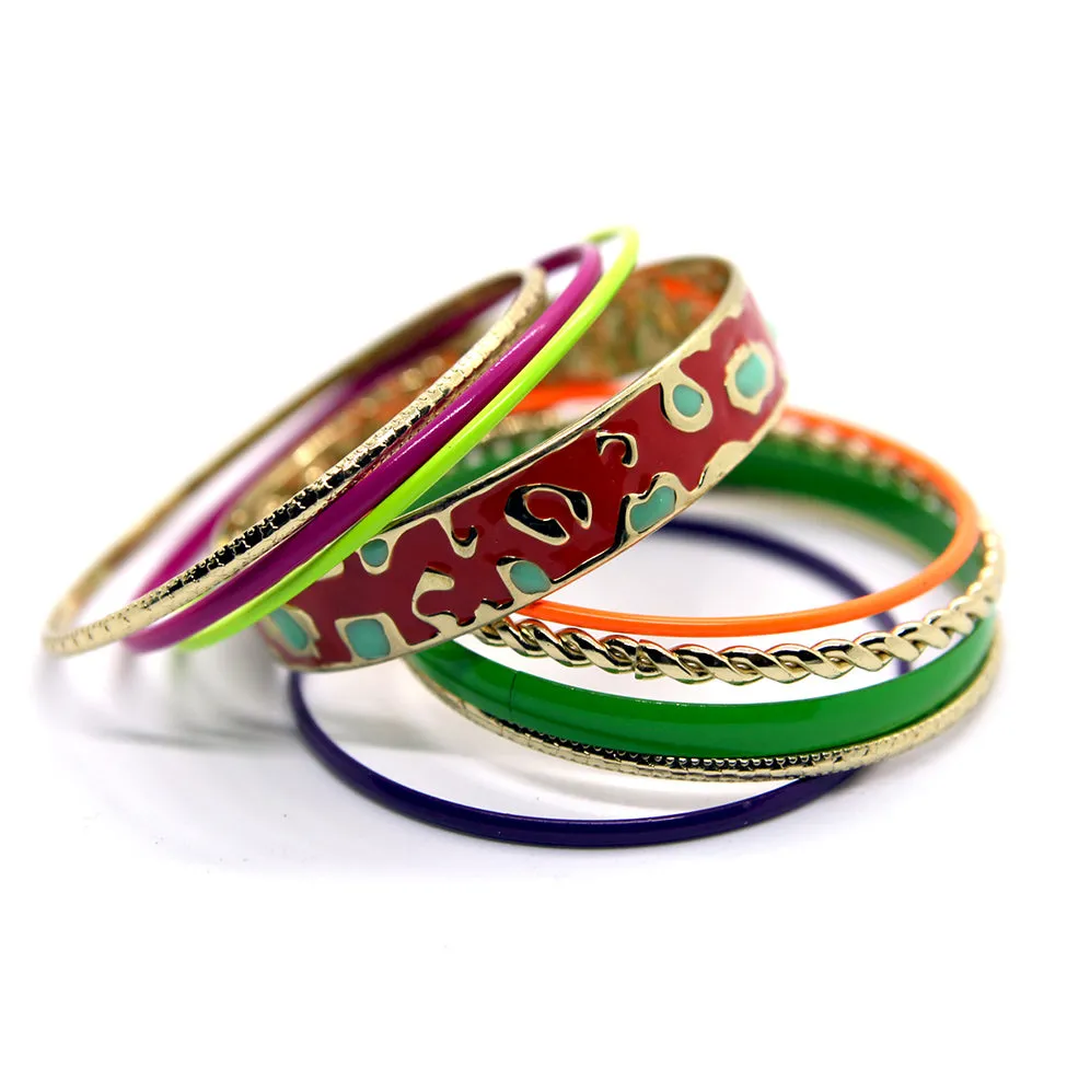 Iris: Assorted Multicolor Bangle Bracelet
